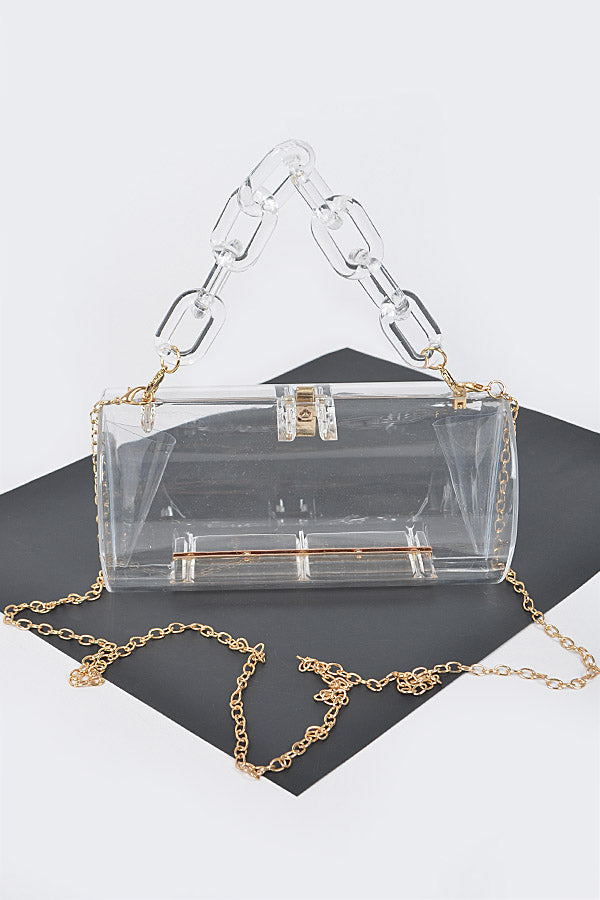 Bags, L V Acrylic Clutch Bag